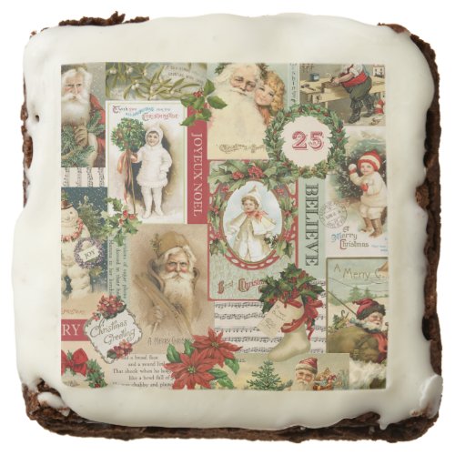 VINTAGE CHRISTMAS COLLAGE BROWNIE