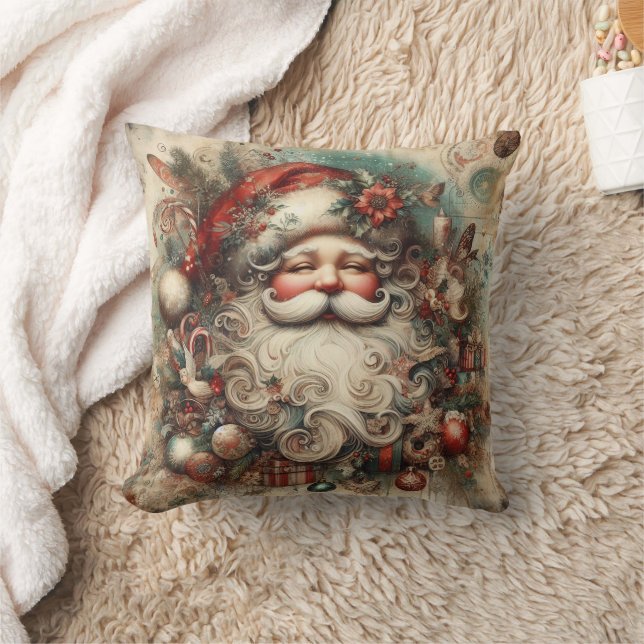  Vintage Christmas  Collection Throw Pillow (Blanket)