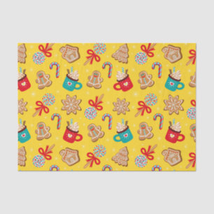 Vintage Christmas Cookies, Candy and Mugs   Tissue Paper