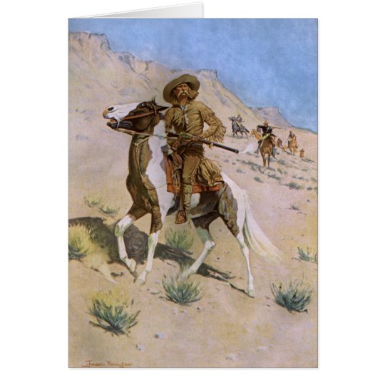 Vintage Christmas Cowboys, The Scout by Remington Card