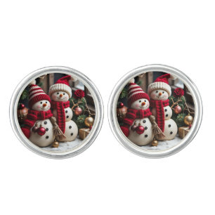 Vintage Christmas - Cufflinks - Silver Plated