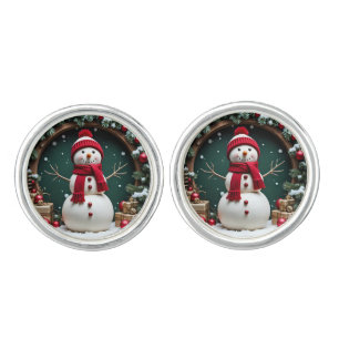 Vintage Christmas - Cufflinks - Silver Plated