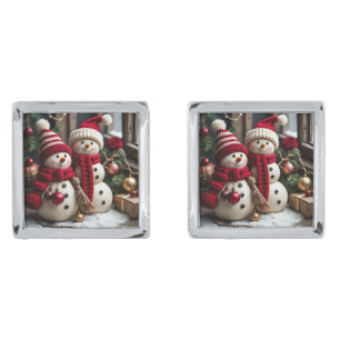 Vintage Christmas - Cufflinks - Silver Plated