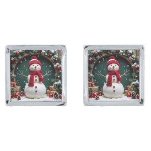 Vintage Christmas - Cufflinks - Silver Plated