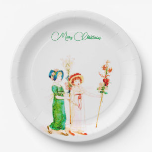 Vintage Christmas custom  Paper Plates