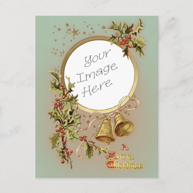 Vintage Christmas Customizable Photo Template (Front)