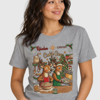 Vintage Christmas Cute Baking Holiday Design Tri-Blend Shirt