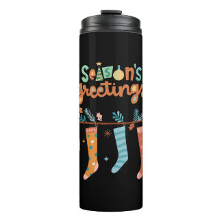 Vintage Christmas Cute Retro Thermal Tumbler