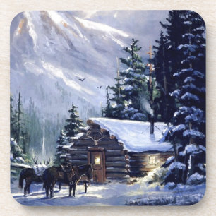 Vintage Christmas Day Drink Coaster