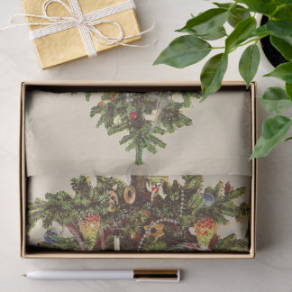 Vintage Christmas, Decorated Victorian Tree Tissue Paper