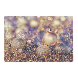 Vintage Christmas Decorations Ornaments Placemat