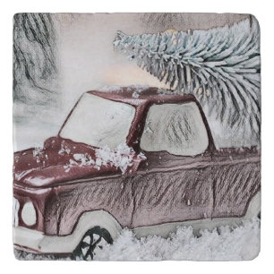 Vintage Christmas Decorations Ornaments Trivet