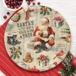 Vintage Christmas Decoupage Paper Plates<br><div class="desc">Vintage Christmas decoupage paper plate. Festiver party plate for your Christmas tableware. Designed for you by Blackberry Boulevard.</div>