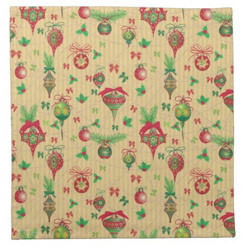 Vintage Christmas Design Cloth Napkin