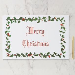 Vintage Christmas Disposable Paper Placemat Pad