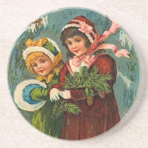 Vintage Christmas Drink Coaster