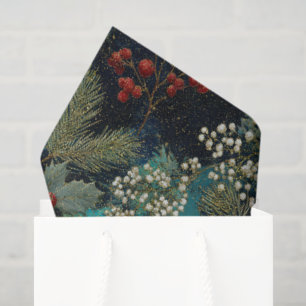 Vintage Christmas Elegant Sparkle II Tissue Paper