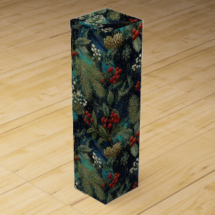 Vintage Christmas Elegant Sparkle II Wine Box