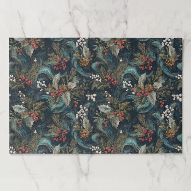 Vintage Christmas Elegant Sparkle Paper Pad (Front)