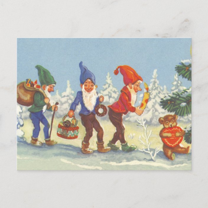 Vintage Christmas Elves In The Snow Forest Winter Holiday Postcard Zazzle Com Find & download free graphic resources for elf christmas. vintage christmas elves in the snow forest winter holiday postcard zazzle com