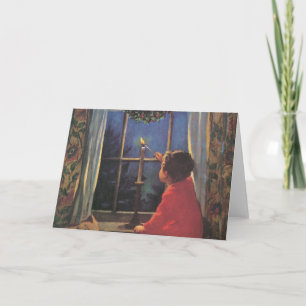 Vintage Christmas Eve by Jessie Willcox Smith Holiday Card
