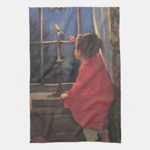 Vintage Christmas Eve by Jessie Willcox Smith Kitchen Towel