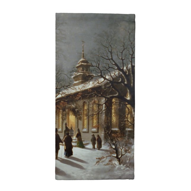 Vintage Christmas Eve Cloth Napkin (Half Fold)