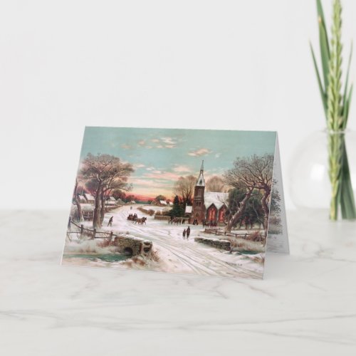 Vintage Christmas Eve Greeting Card