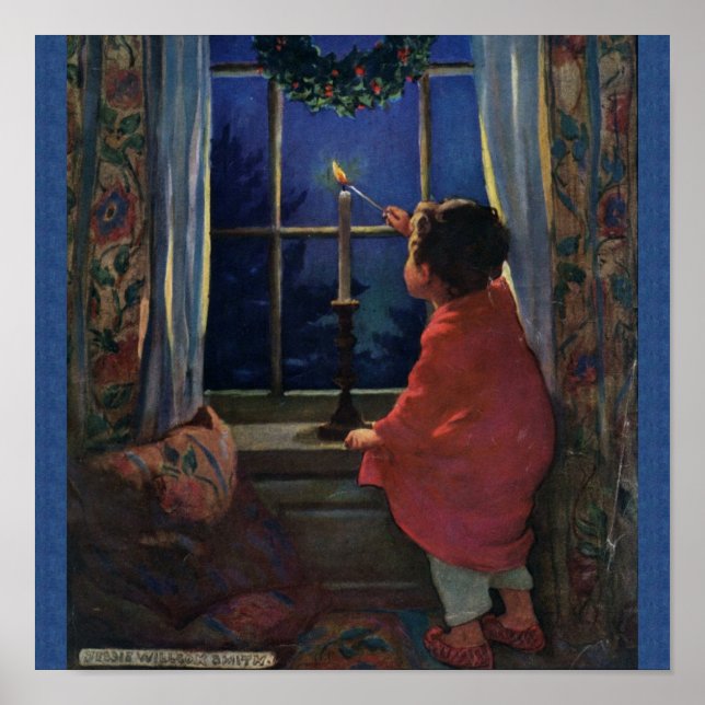 Vintage Christmas Eve - Jessie Willcox Smith Poster (Front)