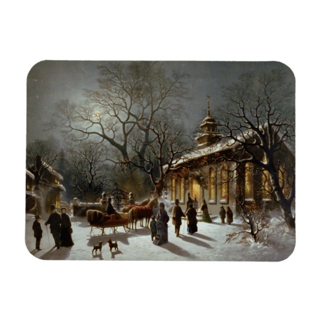 Vintage Christmas Eve Magnet (Horizontal)