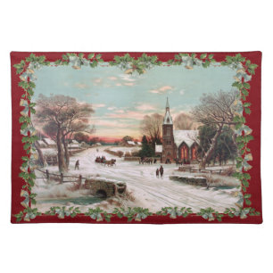 Vintage Christmas Eve Placemat