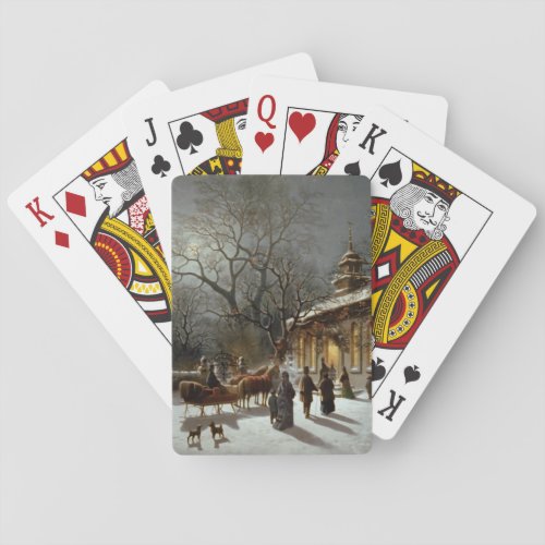 Vintage Christmas Eve Playing Cards