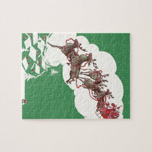 Springbok 500-Piece Jigsaw Puzzle 'Filling The Sleigh' | Made In USA, Unique Cut, Eco-Friendly