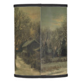 Vintage Christmas Eve Sunset Winter Landscape Lamp Shade (Back)