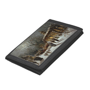Vintage Christmas Eve Tri-fold Wallet