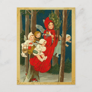 Vintage Christmas Faerie Postcard