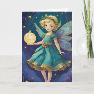 Vintage Christmas Fairy Personalized Victorian Card