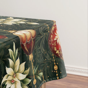 Vintage Christmas fantasy Floral Pattern Tablecloth