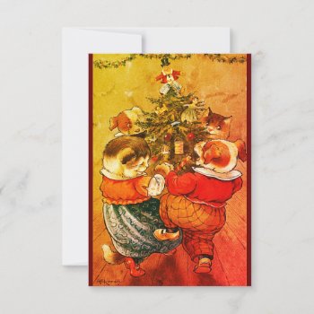 Vintage Christmas Flat Note Card by vintagecreations at Zazzle