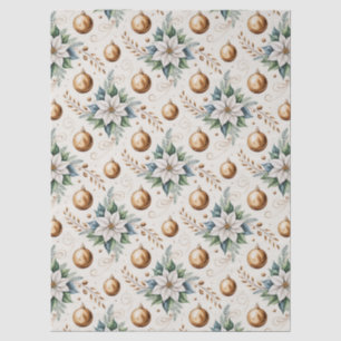 Vintage Christmas Florals Decoupage Tissue Paper