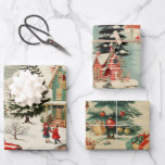 Vintage Christmas Forest  Wrapping Paper Sheets<br><div class="desc">Vintage Christmas Forest Wrapping Paper Sheets</div>