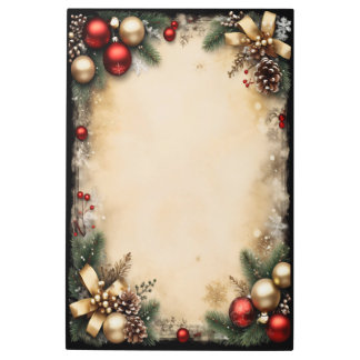 Vintage Christmas Frame Metal Print