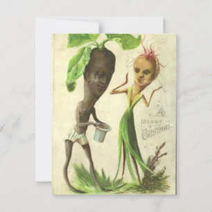 Vintage Christmas Garden Love Holiday Card