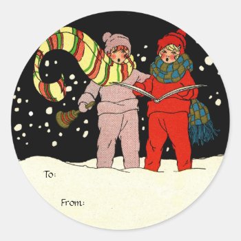 Vintage Christmas Gift Stickers by lkranieri at Zazzle
