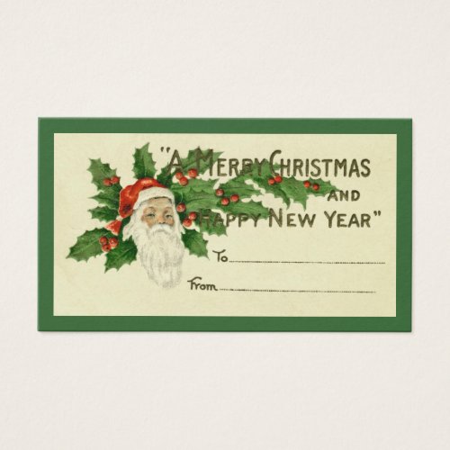 Vintage Christmas Gift Tag Business Card