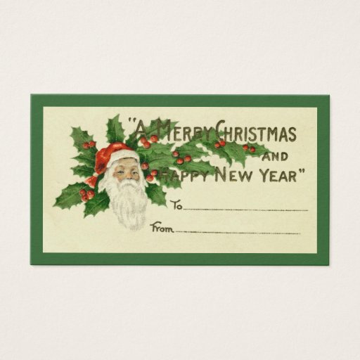 Customizable Vintage Christmas Gift Tag Business Card