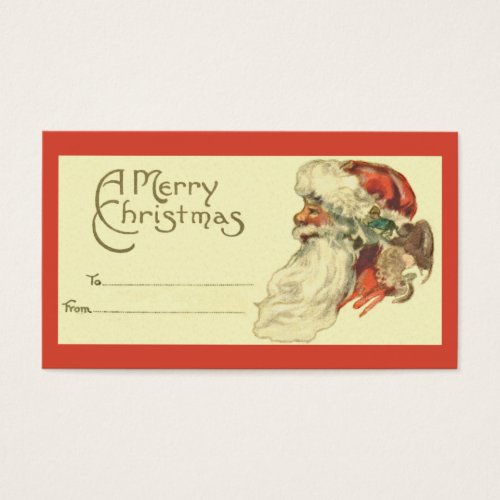 Vintage Christmas Gift Tag Business Card