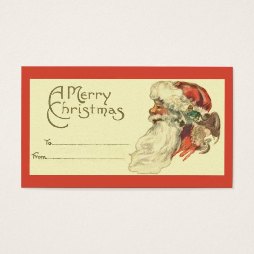 Customizable Vintage Christmas Gift Tag Business Card
