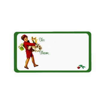 Vintage Christmas Gift Tag Stickers #4 by 4westies at Zazzle