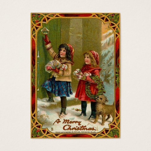 Vintage Christmas Gift Tags Business Card Templates